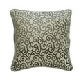 thumbnail image 1 of The HomeCentric Toss Pillow Cover, Euro Sham Cover, Decorative Pillow Covers Pack of 2, 24x24 inch (60x60 cm) Grey, Velvet Throw Pillow Covers, Handmade Pillow Covers,, Abstract - Paloma Gray Scrolls, 1 of 3