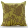 thumbnail image 1 of The HomeCentric Toss Pillow Cover, Green Accent Pillows, Paddy Millet Pillows Cover, Throw Pillow Covers Pack of 2, 18x18 inch (45x45 cm), Square Cotton Linen Pillows Cover, Floral - Greentini, 1 of 3