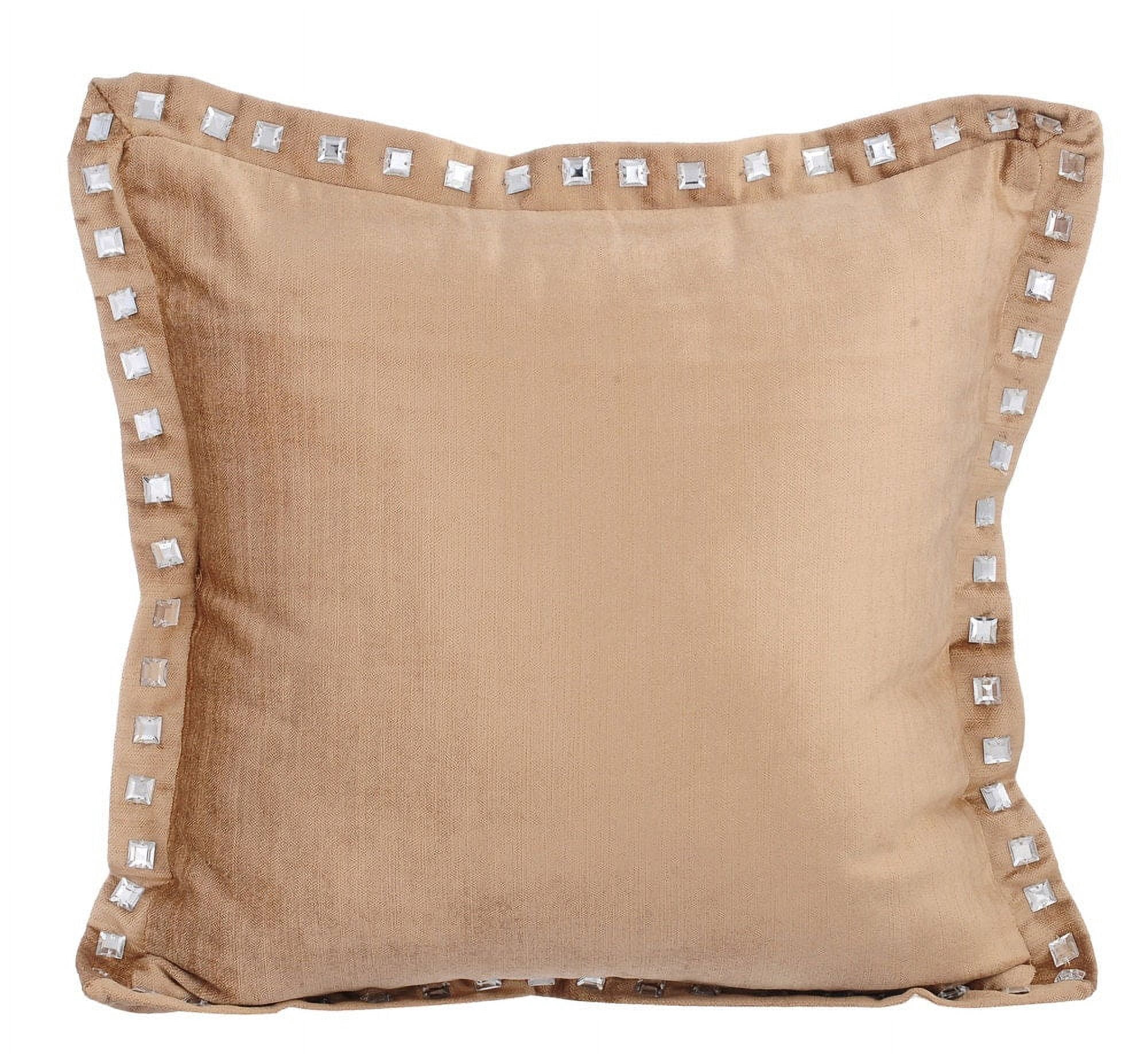 The HomeCentric Beige E Marrone 45x45 cm Art Silk Federa x