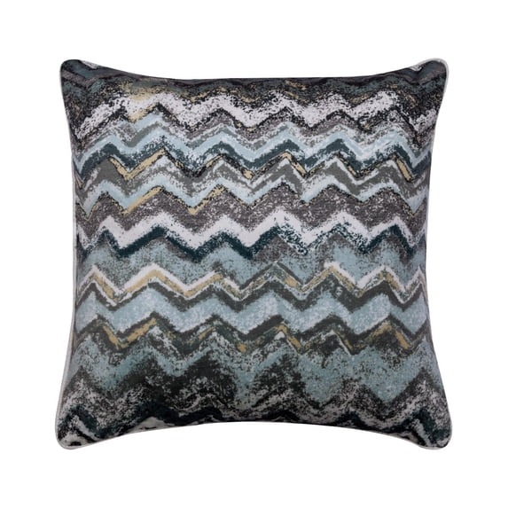 The HomeCentric Toss Pillow Covers, Decorative Blue Pack of 2, 20x20 inch (50x50 cm) Throw Pillows For Couch, Printed Velvet Printed Velvet Cushion Cover, Abstract Modern Style Easter - SeaSandSurf