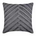 thumbnail image 1 of The HomeCentric Toss Pillow Covers Grey Pillow Covers Pack of 2 16x16 inch (40x40 cm) Suede Cushion Cover&nbsp;Home Decor Solid Color Pintucks Textured Striped Crystals Modern Couch - Penthouzz, 1 of 3