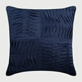 thumbnail image 1 of The HomeCentric Toss Pillow Covers, Navy Blue Pillow Cover, Pintucks Solid Pillow case, Pack of 2, 14x14 inch (35x35 cm) Throw Pillow Cover, Square Cotton Linen Pillow Cover, Patchwork - Navy Knight, 1 of 5