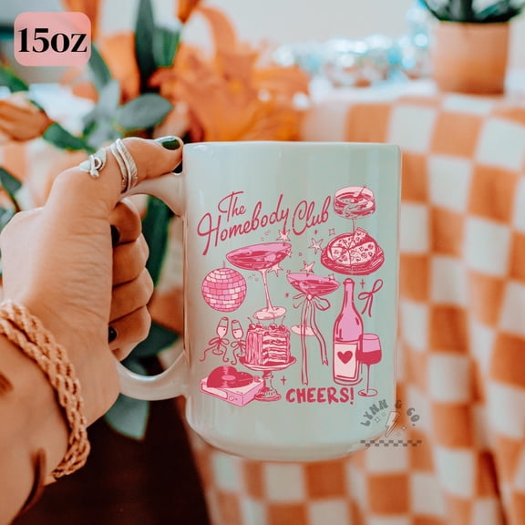 The Homebody Club Mug | Funny Meme Mug | Cute Homebody Coffee Cup | Comedian Drinkware | Ceramic Mug 11oz 15oz