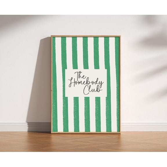 The Homebody Club Retro Striped Cosy Entryway Wall Art, Unframed Canvas 8x10in