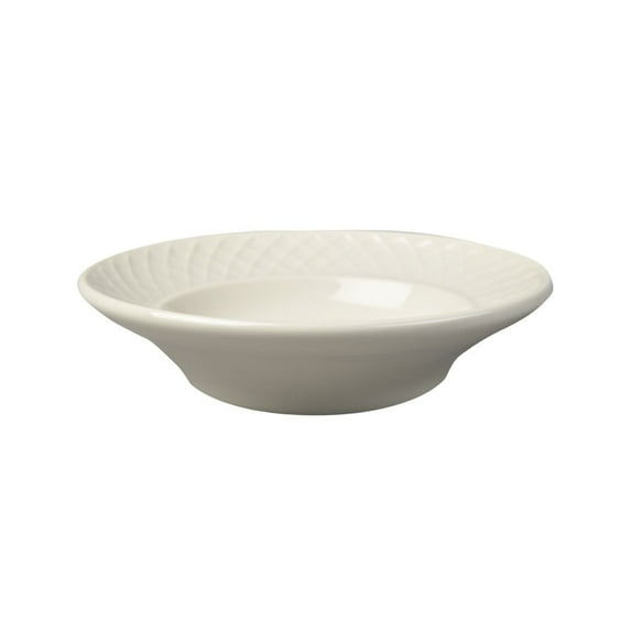 The Homer Laughlin Vitrified China Undecorated Wide Rim Fruit Dish Off-White, 4 oz. | 36/Case
