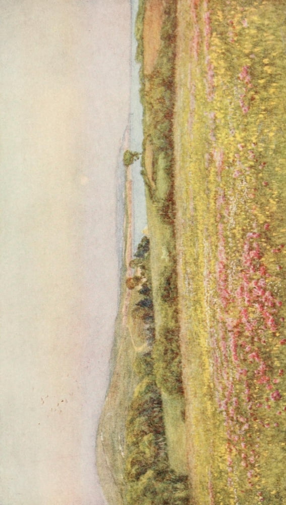 The Homes of Tennyson 1905 Freshwater Bay Canvas Art - Helen Allingham (18 x 24)