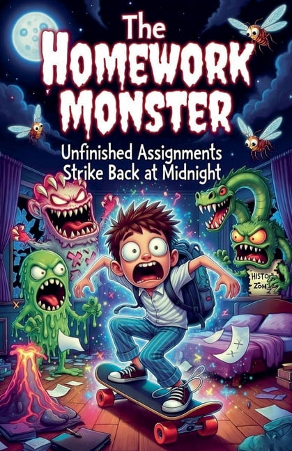 The Homework Monster: Unfinished Assignments Strike Back at Midnight, (Paperback)