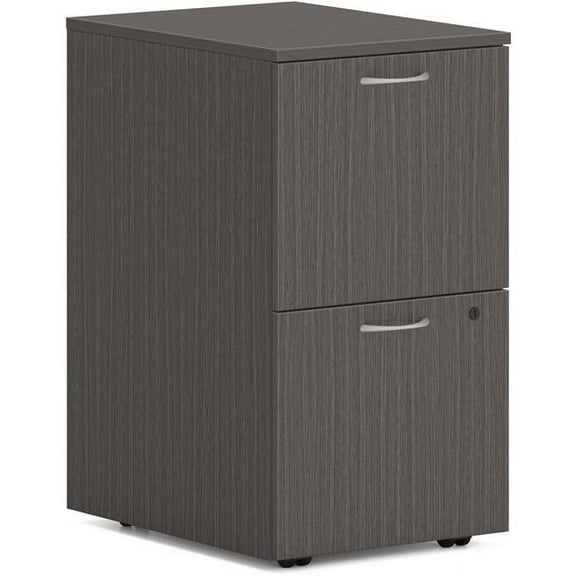 The Hon 2 Drawer Mod Slate Teak Laminate Desk Component Pedestal, Slate Teak