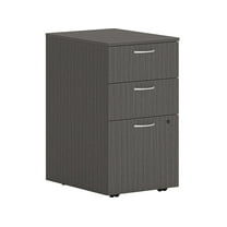 HON Mod 3-Drawer Vert File Cab Mobile Pedestal Let/Leg Slate Teak 20" PLPMBBFLS1