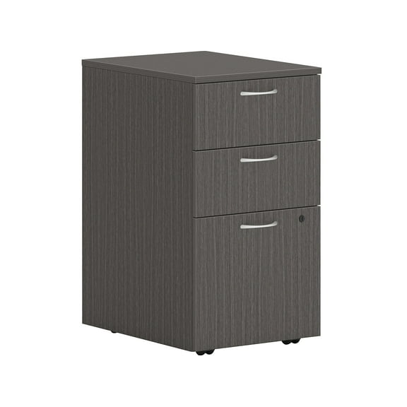 Mod 3-Drawer Box Box File Legal Letter 15 in. x 20 in. x 28 in. Left or Right Mobile Pedestal - Slate Teak