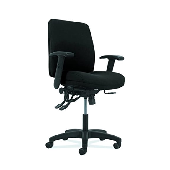 HON Network Series Seat Control Task Chair 5-star Base - Black - 19.87" Seat Width x 16.75" Seat Depth - 25.5" Width x 26.5" Depth x 43.8" Height - 1 Each