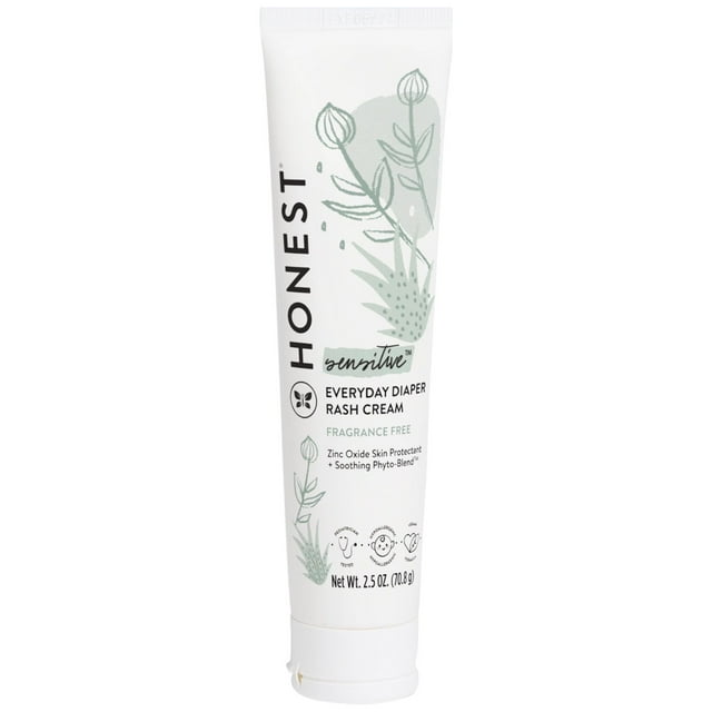 The Honest Company Baby Diaper Rash Cream with Zinc Oxide, 2.5 Fl. Oz