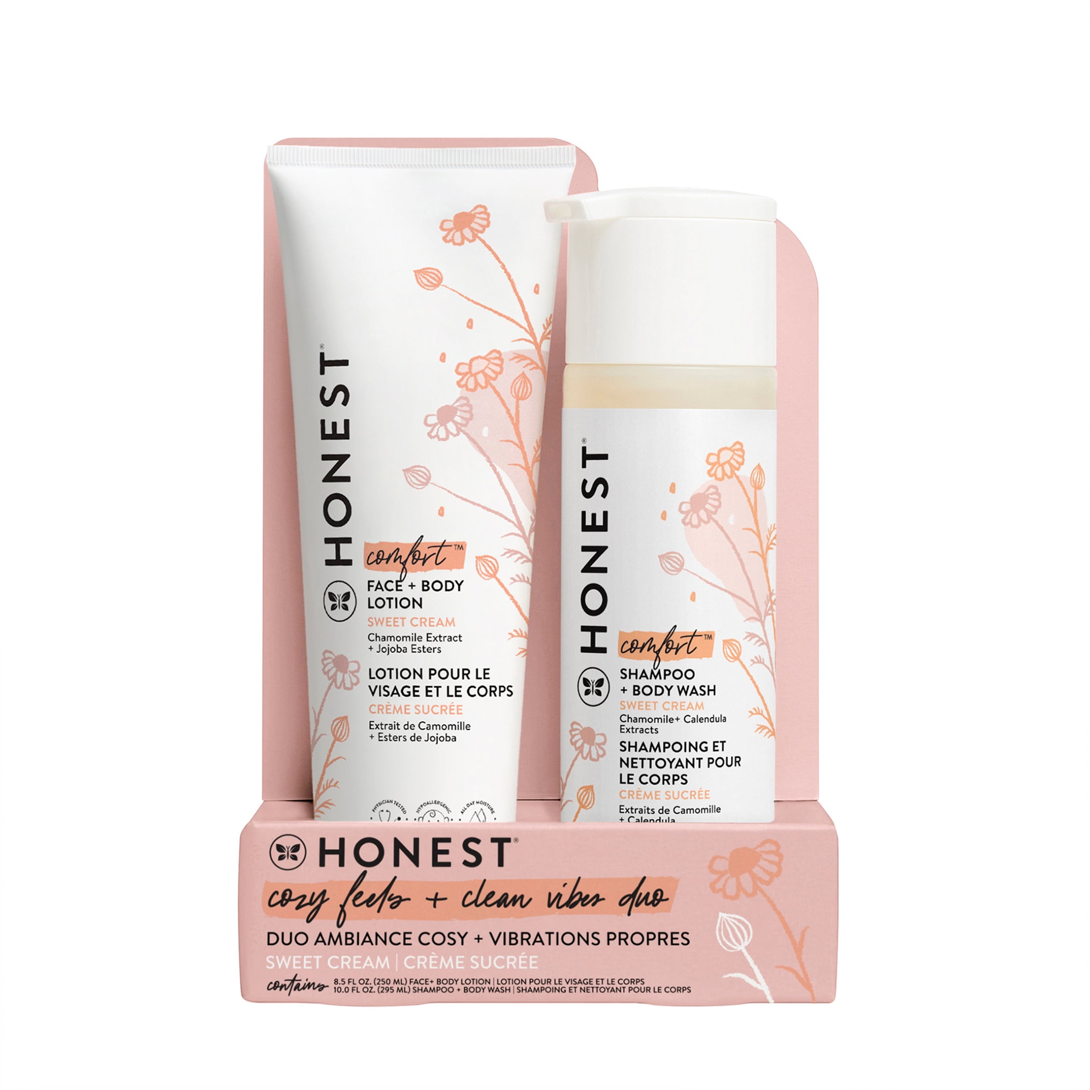 The Honest Company Baby Shampoo + Lotion Set, Sweet Cream, Comfort, 18.5  fl. oz.