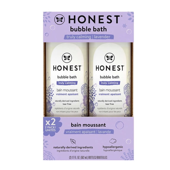 The Honest Company Bubble Bath, Truly Calming Lavender, 17.0 fl oz, 2-pack