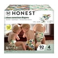 thumbnail image 1 of The Honest Company Clean Conscious Disposable Baby Diapers Barnyard and Cactus Prints Size 4 (22–37 lbs) 92 Count, 1 of 9