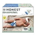 thumbnail image 1 of The Honest Company Clean Conscious Disposable Baby Diapers Barnyard and Tie Dye Prints Size 3 (16–28 lbs) 104 Count, 1 of 9