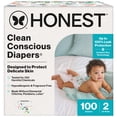 thumbnail interactive-video image 1 of Honest Clean Conscious Baby Diapers Size 2 (12-18 lbs), Hypoallergenic and Fragrance Free, 100 Count, 1 of 14
