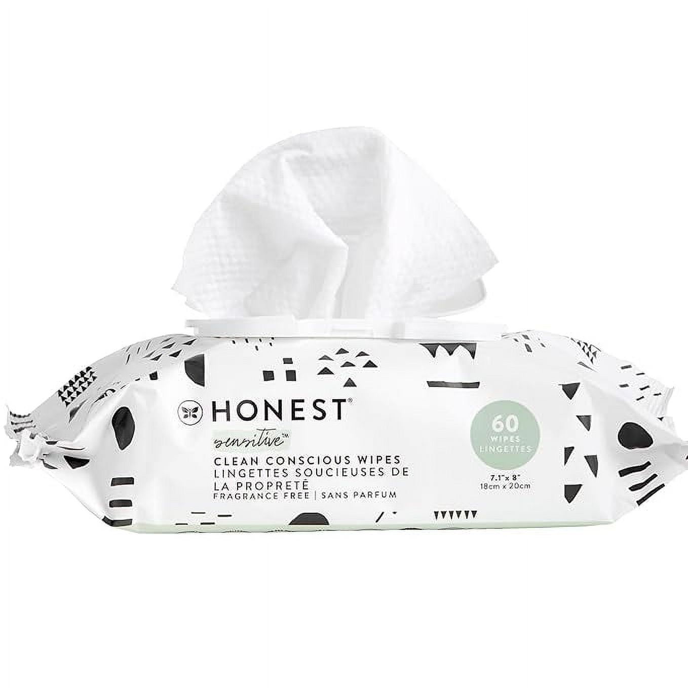 The Honest Company Sensitive Clean Conscious Wipes, Fragrance Free, 60 Wipes