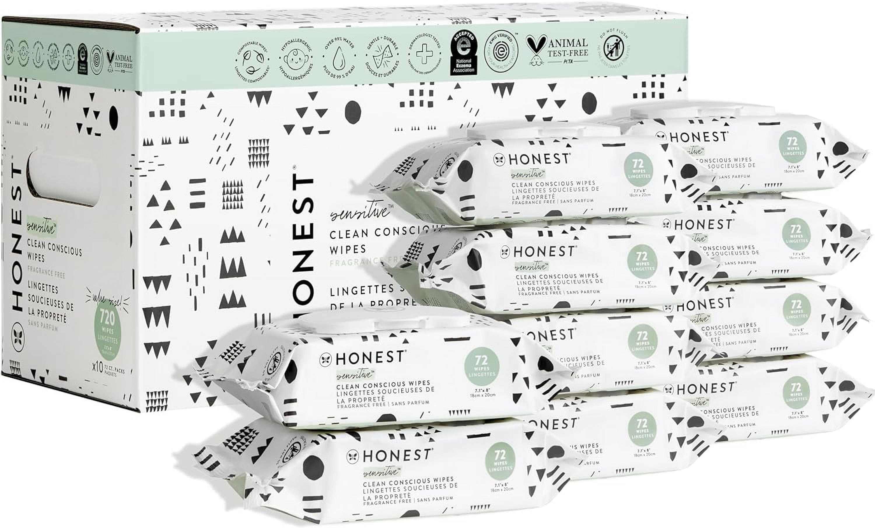The Honest Company Clean Conscious Unscented Wipes Over 99 Water