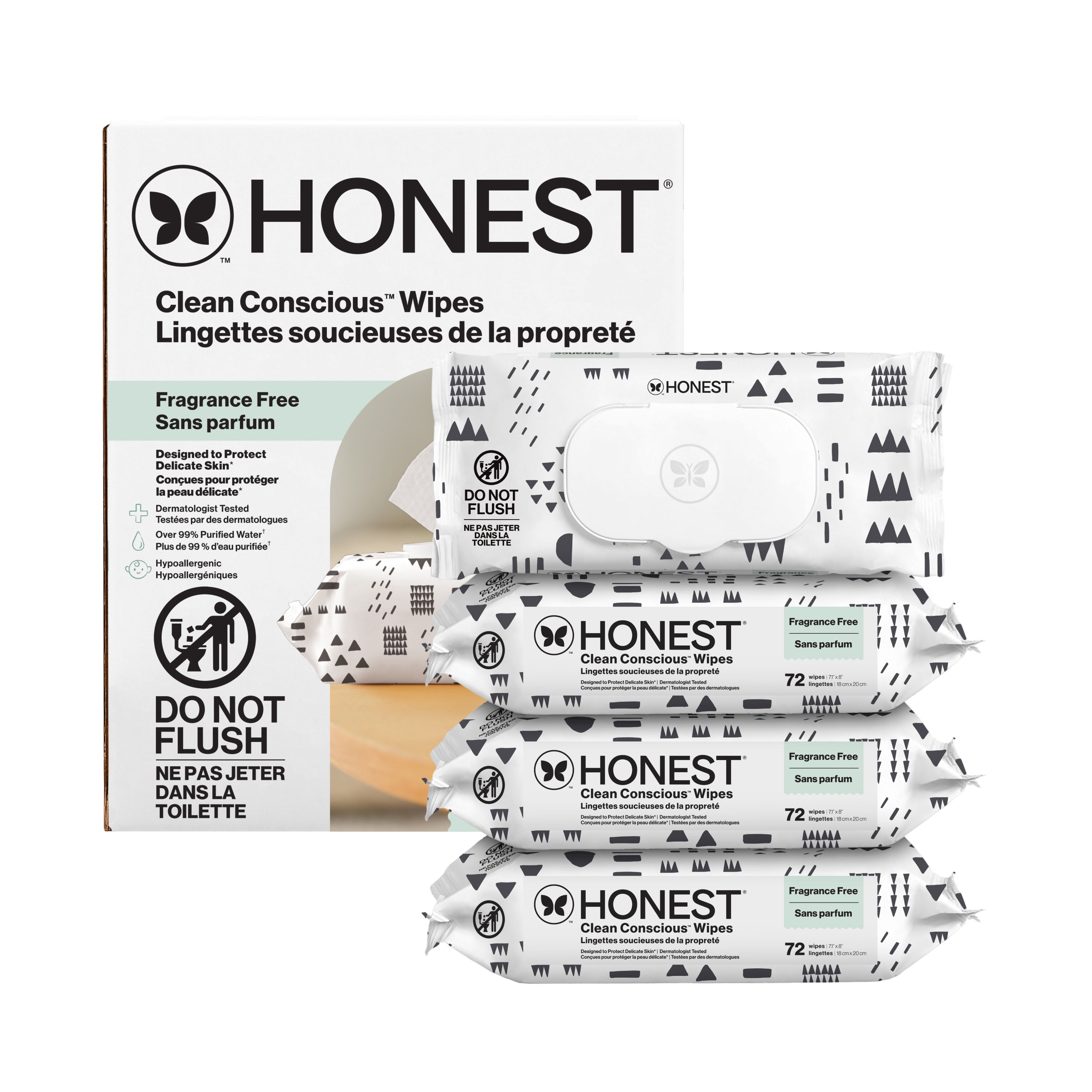 The Honest Company Clean Conscious Wipes, Fragrance Free, 288 Count