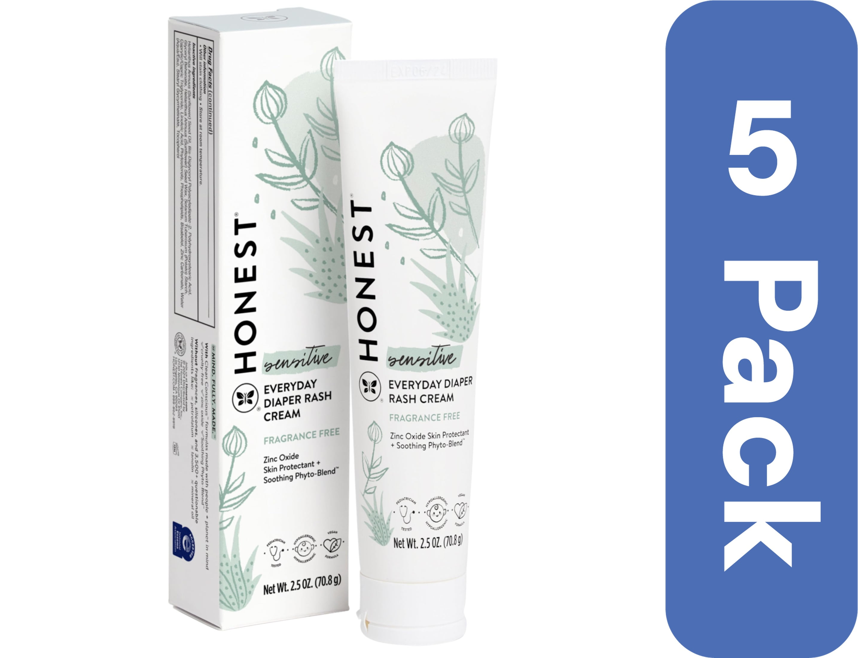 The Honest Company Diaper Rash Cream 2.5 oz (Pack Of 5)