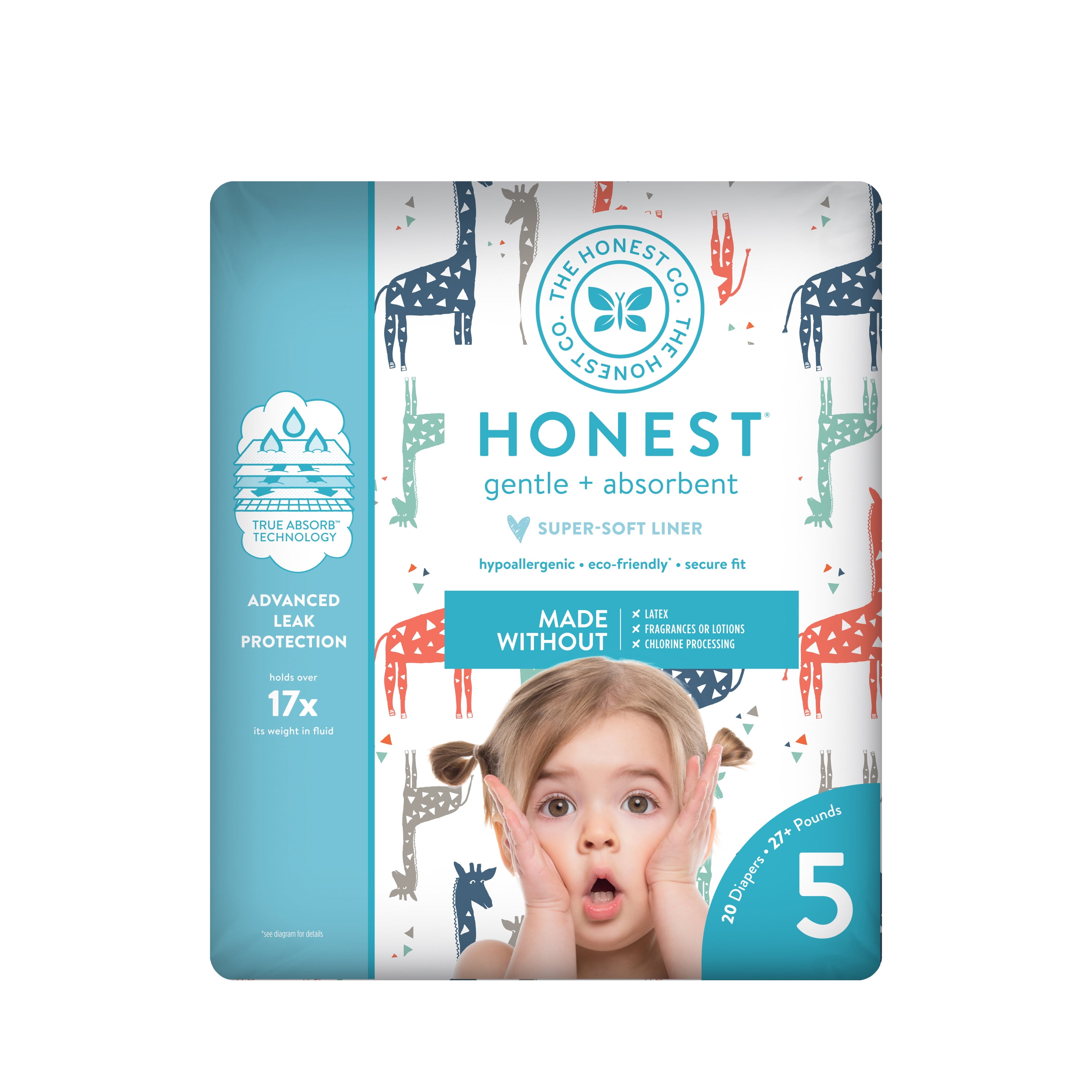 The Honest Company Diapers, Multi Giraffes, S5