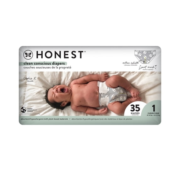 The Honest Company Diapers Pandas Size 1 (8–14 lbs)