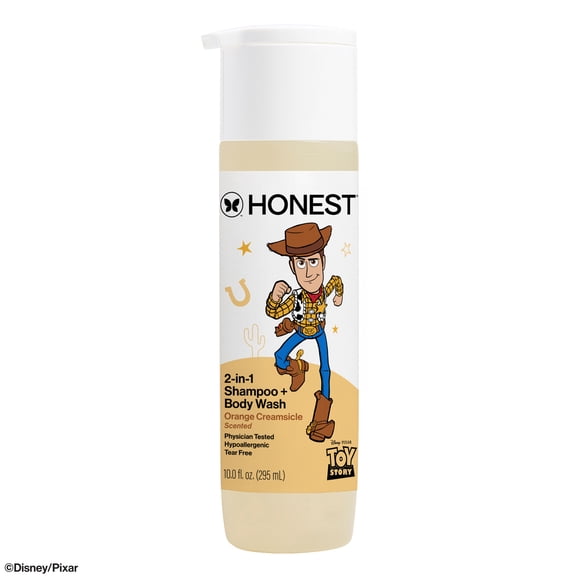 The Honest Company Disney Pixar's Toy Story 2-in-1 Baby Shampoo and Body Wash, Orange Creamsicle