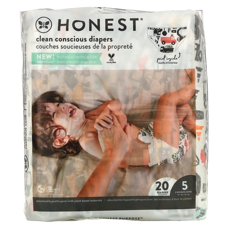 The Honest Company Honest Diapers, Size 5, 27+ lbs, Big Trucks, 20 Diapers