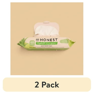 (2 pack) The Honest Company Hydrate + Cleanse, Benefit Wipes, 60 Count (Select for More Options)