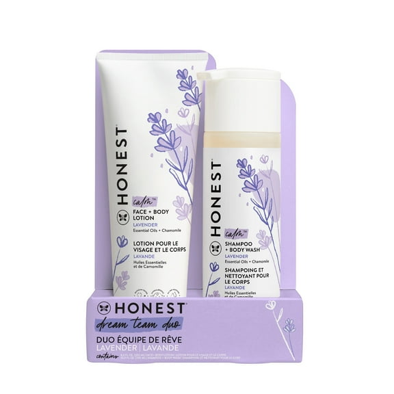 The Honest Company, Shampoo + Body Wash and Lotion Duo, Lavender, Calm, 18.5 Fl. Oz.