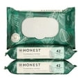 thumbnail image 1 of The Honest Company Flushable Wipes, 126 Count, Tropical Leaves, 1 of 10