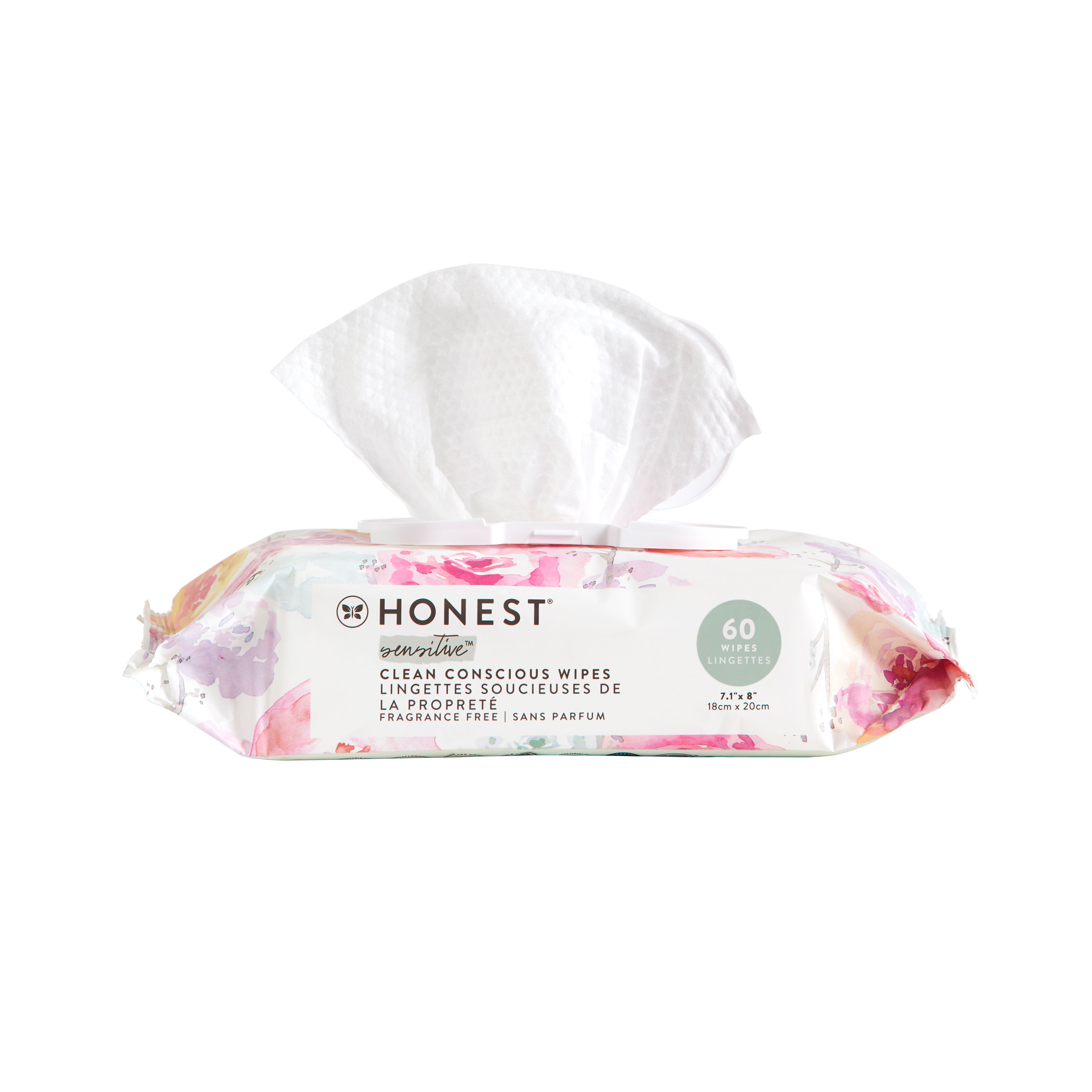 The Honest Company Clean Conscious Wipes, Rose Blossom, 60 Count
