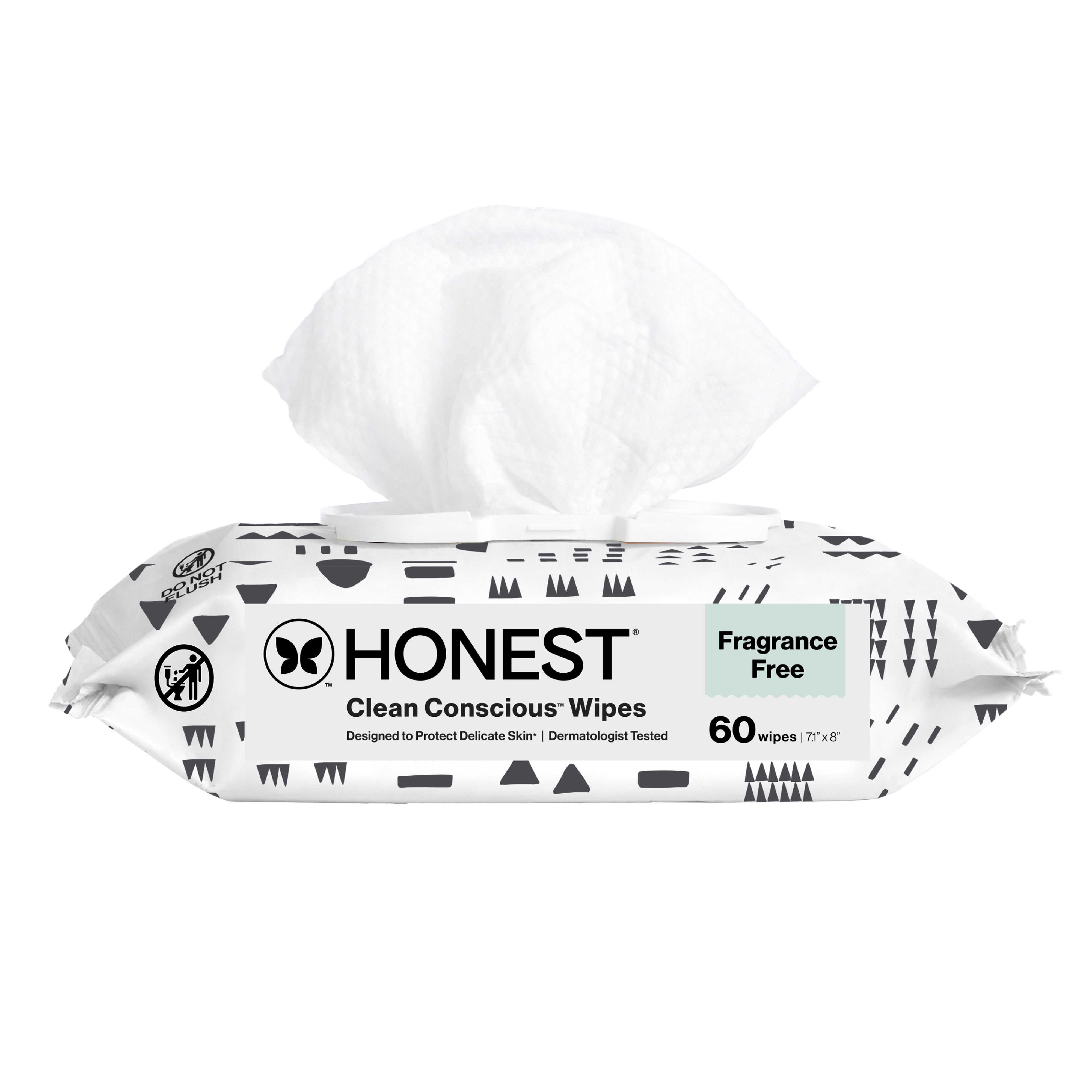 The Honest Company Clean Conscious Wipes, Pattern Play, 60 Count
