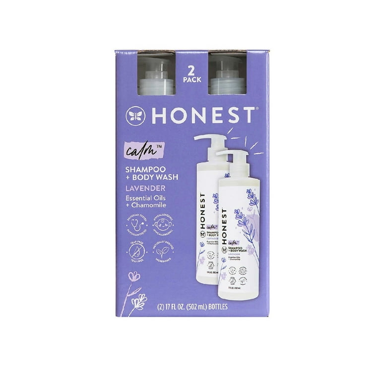 The Honest Company Shampoo and Body Wash 17oz Lavender Truly Calming 500 mL