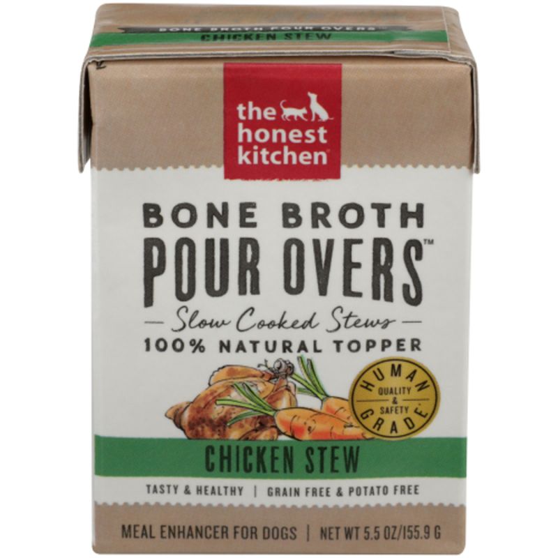 The Honest Kitchen Chicken Grain Free Stew Bone Broth Pour Overs 5.5 Oz Pack Of 2
