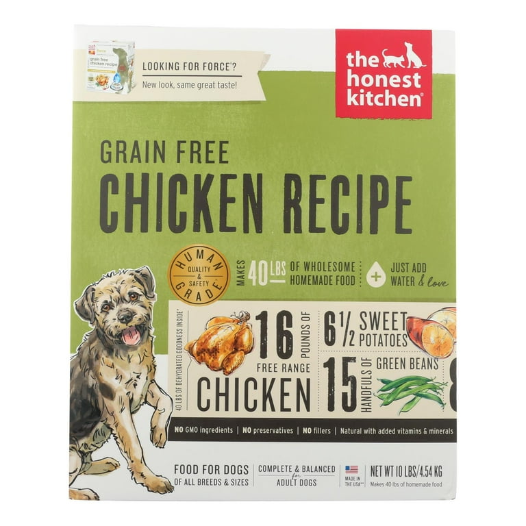 The honest kitchen force grain free chicken clearance dog food 10 lb