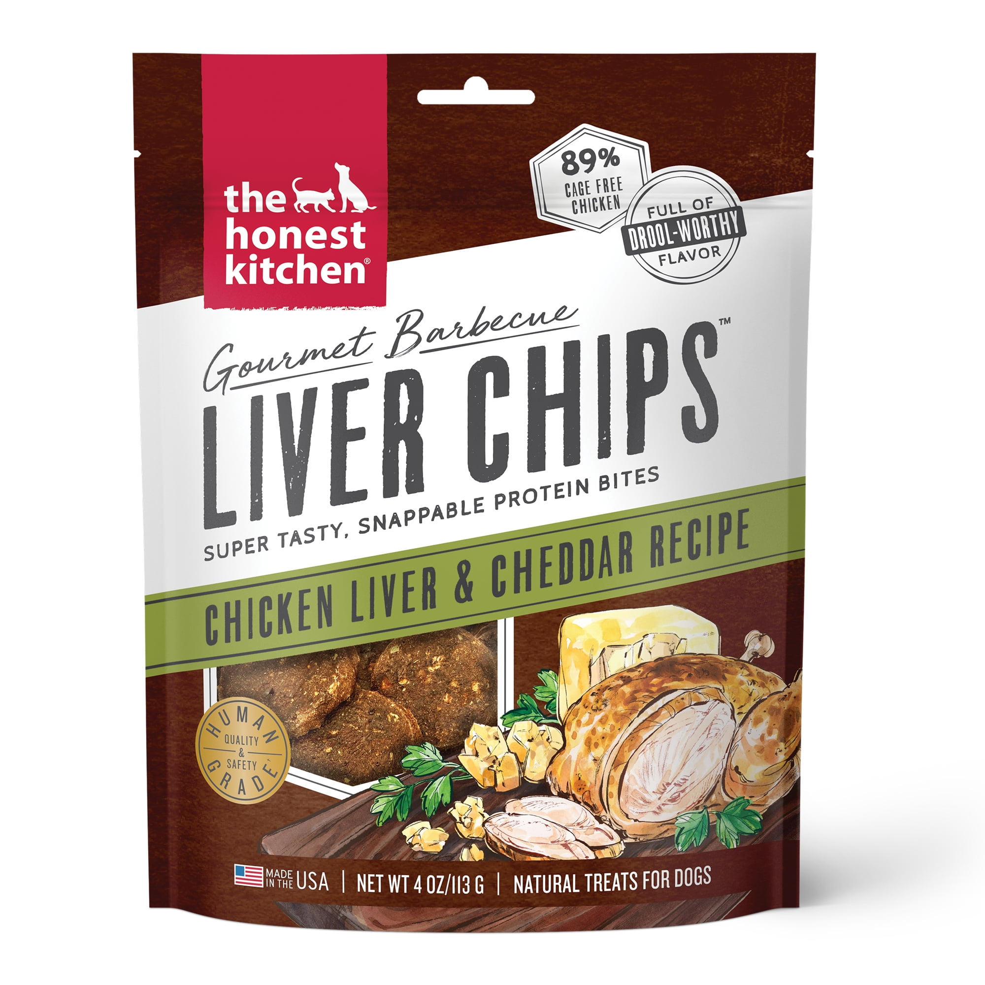 The Honest Kitchen Gourmet Barbecue Liver Chips: Chicken Liver ...