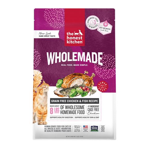 The Honest Kitchen Dehydrated Grain Free Chicken & Fish Cat Food, 2 lb Box