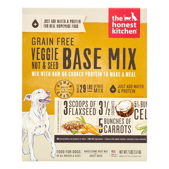 The Honest Kitchen Kindly: Dehydrated Grain Free Base Mix Dog Food, Just Add Protein, 7 lbs (Makes 29 lbs of Base Mix)