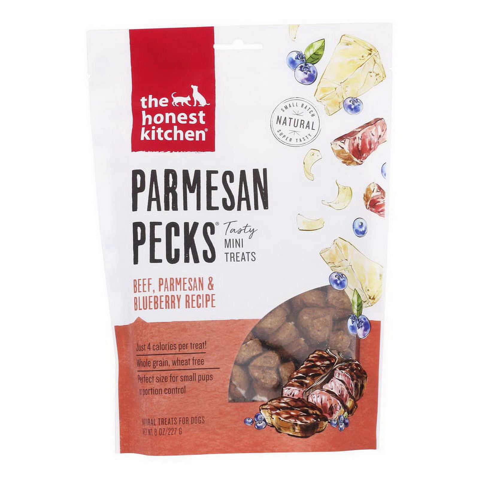 The Honest Kitchen Parmesan Pecks Mini Dog Treats Beef Blueberry 8 oz Walmart