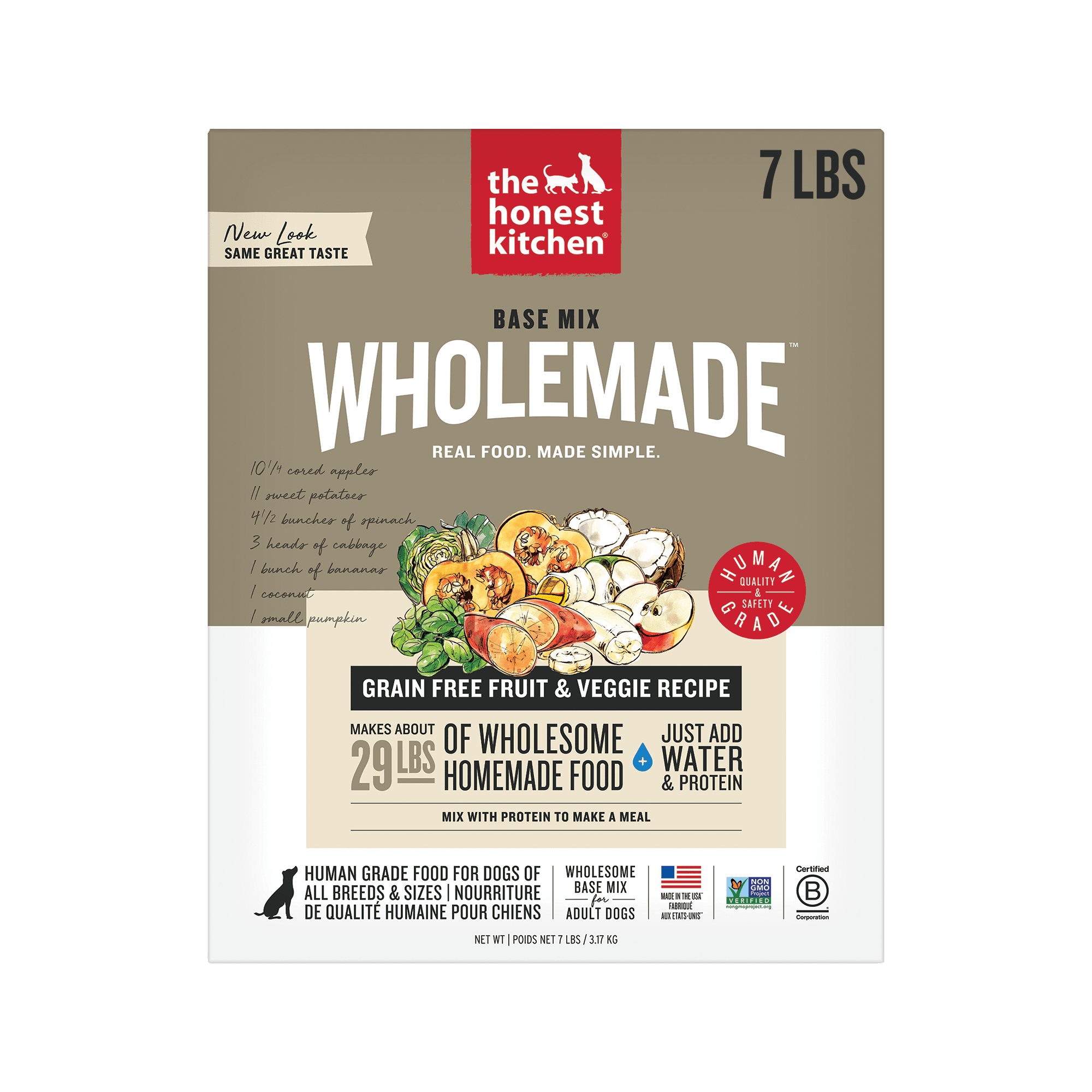 The Honest Kitchen Preference: Dehydrated Grain Free Base Mix Dog Food, Just Add Protein, 7 lbs (Makes 29 lbs of Base Mix)
