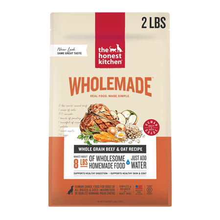 The Honest Kitchen Verve: Natural Human Grade Dehydrated Dog Food, Beef & Organic Grains, 2 lbs (Makes 8 lbs)