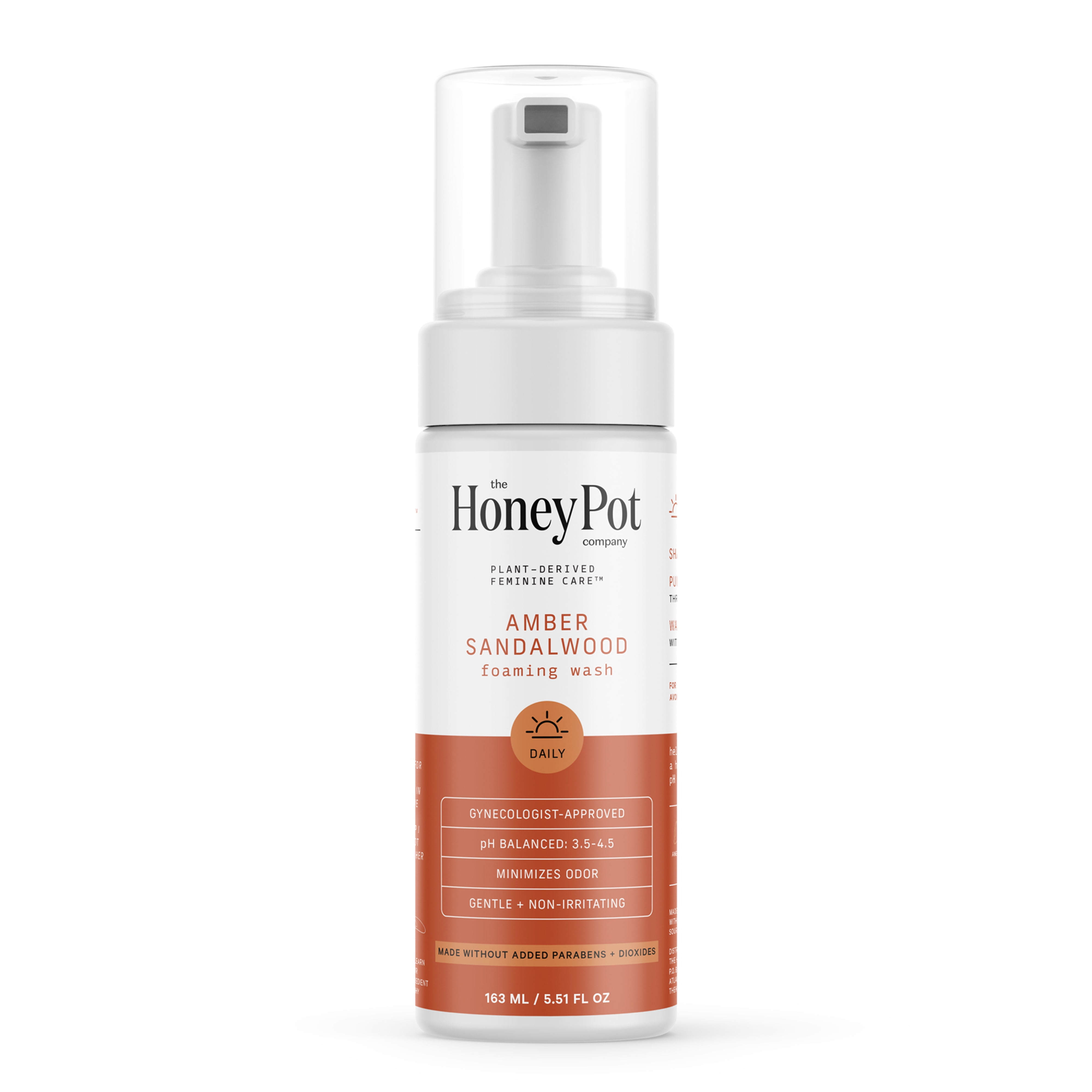 The Honey Pot Company, Amber Sandalwood Feminine Foaming Wash, 5.51 fl. oz.