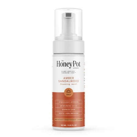 The Honey Pot Company, Amber Sandalwood Feminine Foaming Wash, 5.51 fl. oz.