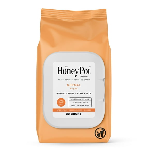 The Honey Pot Company Daily Normal Wipes, 30 count