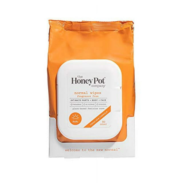 The Honey Pot Company Feminine Wipes Normal, 30 Count
