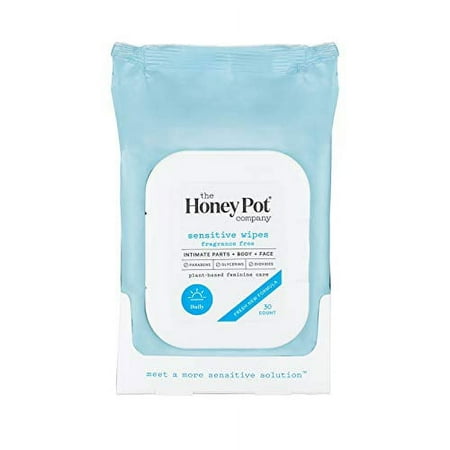 The Honey Pot Company Feminine Wipes Sensitive, 30 Count, 6 Pack