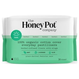 The Honey Pot Company Overnight Herbal Heavy Flow Organic Cotton Pad, 16 ct.  
