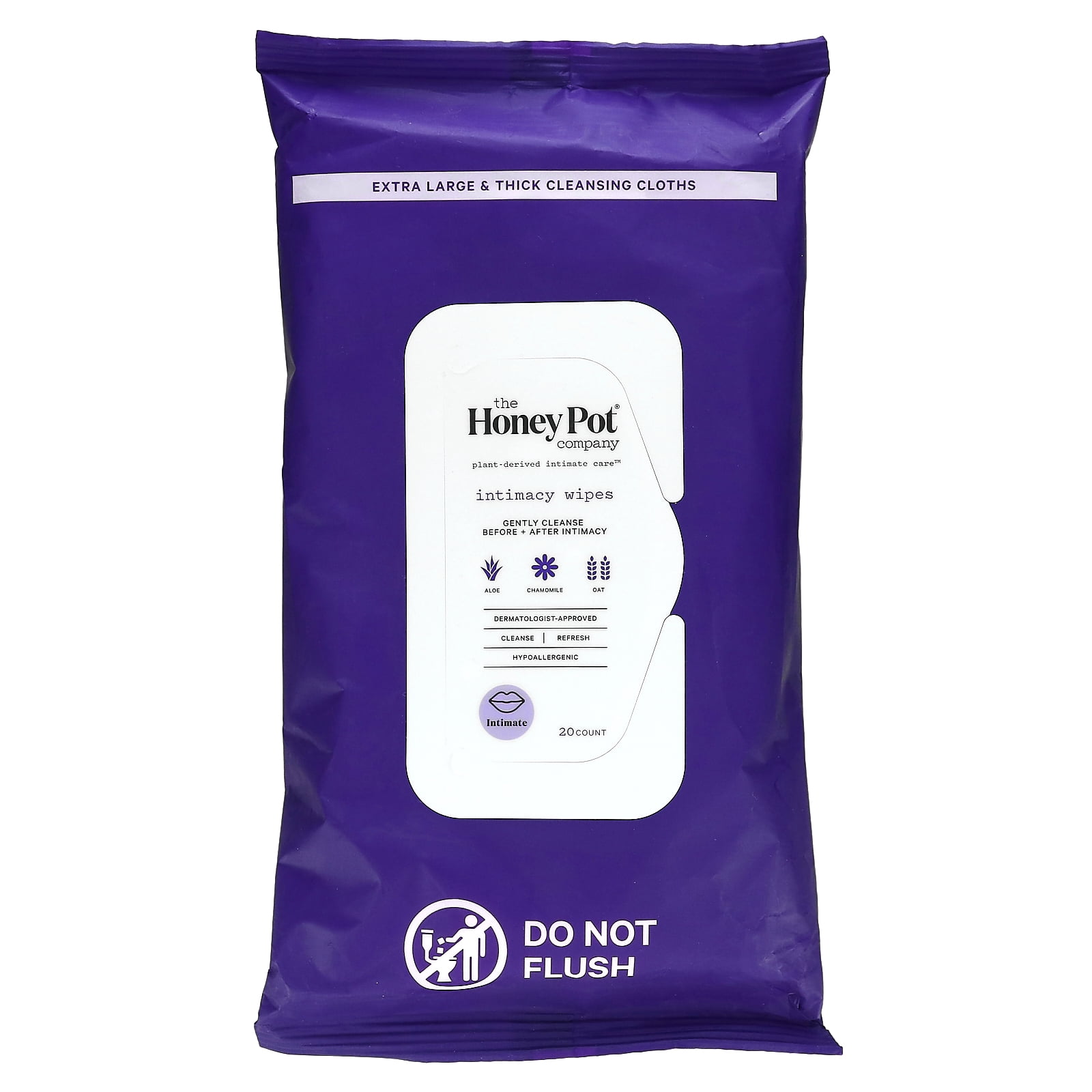 The Honey Pot Company Intimacy Wipes, 20 Count